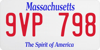 MA license plate 9VP798