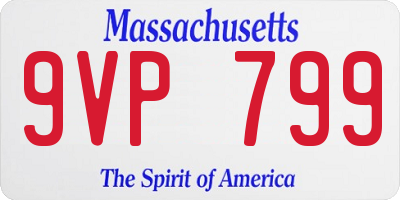 MA license plate 9VP799
