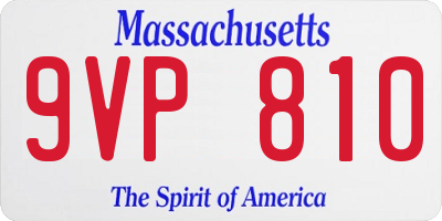MA license plate 9VP810