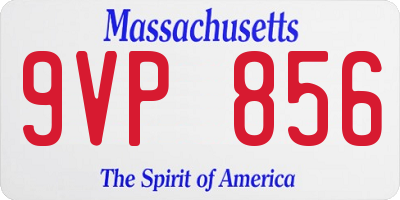 MA license plate 9VP856