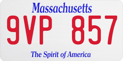 MA license plate 9VP857