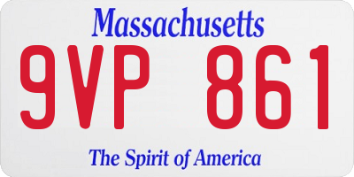MA license plate 9VP861
