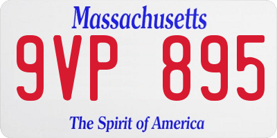 MA license plate 9VP895