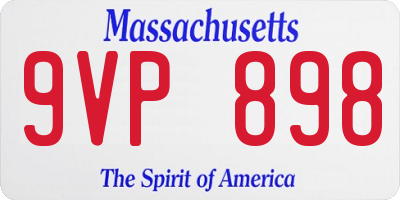 MA license plate 9VP898
