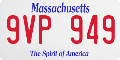 MA license plate 9VP949