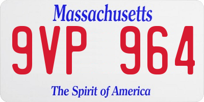 MA license plate 9VP964