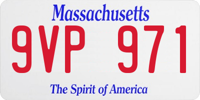 MA license plate 9VP971