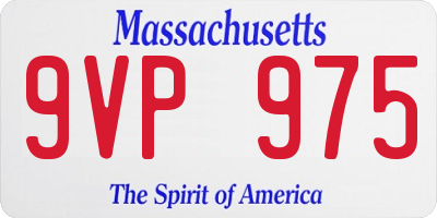 MA license plate 9VP975