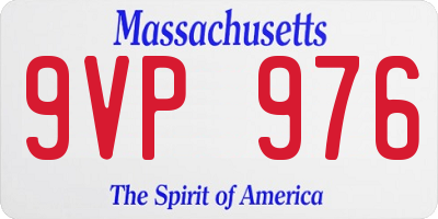 MA license plate 9VP976
