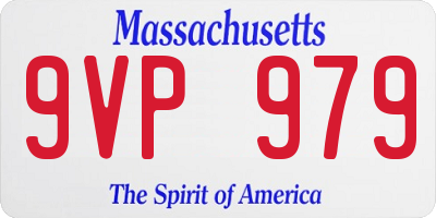 MA license plate 9VP979