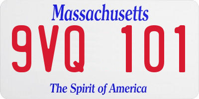 MA license plate 9VQ101