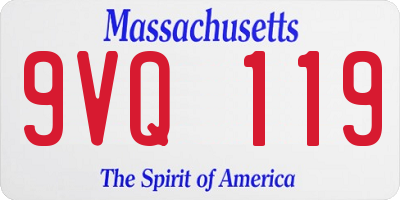 MA license plate 9VQ119