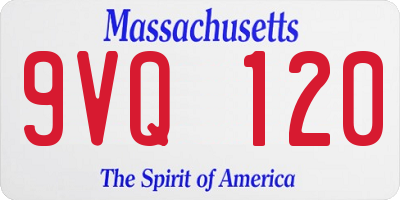 MA license plate 9VQ120