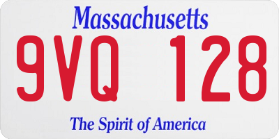 MA license plate 9VQ128