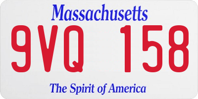 MA license plate 9VQ158