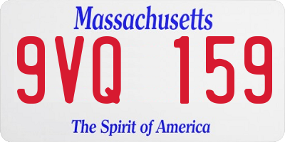 MA license plate 9VQ159