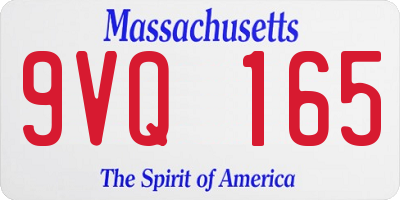MA license plate 9VQ165