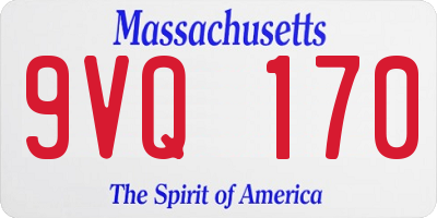 MA license plate 9VQ170