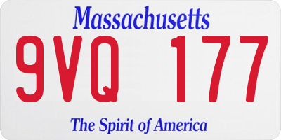 MA license plate 9VQ177