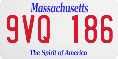 MA license plate 9VQ186