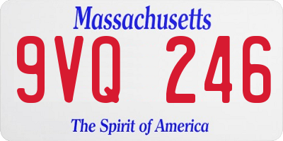 MA license plate 9VQ246