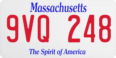MA license plate 9VQ248