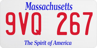 MA license plate 9VQ267