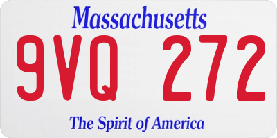MA license plate 9VQ272