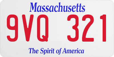 MA license plate 9VQ321
