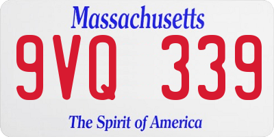 MA license plate 9VQ339