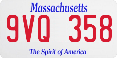 MA license plate 9VQ358