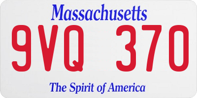 MA license plate 9VQ370