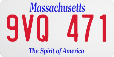 MA license plate 9VQ471
