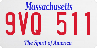 MA license plate 9VQ511