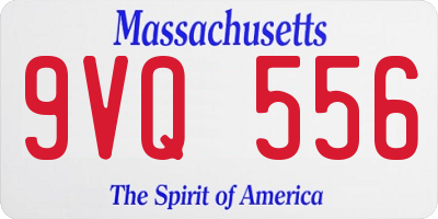 MA license plate 9VQ556