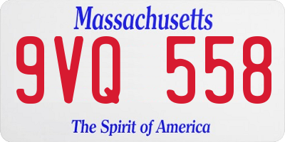 MA license plate 9VQ558