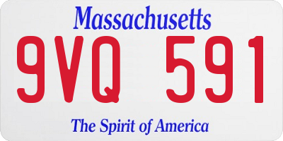 MA license plate 9VQ591