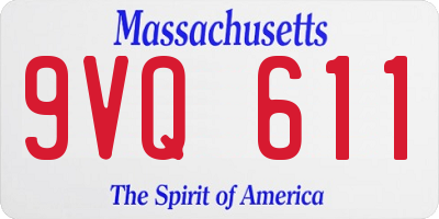 MA license plate 9VQ611