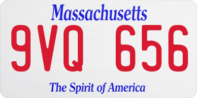 MA license plate 9VQ656