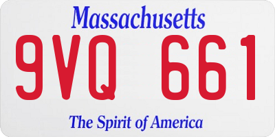 MA license plate 9VQ661