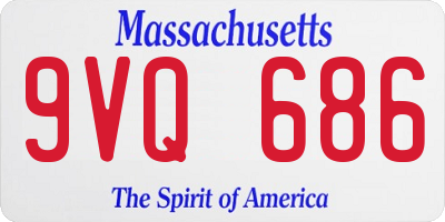 MA license plate 9VQ686