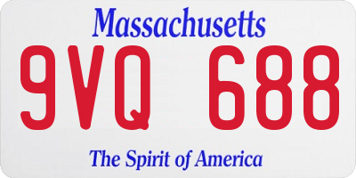 MA license plate 9VQ688