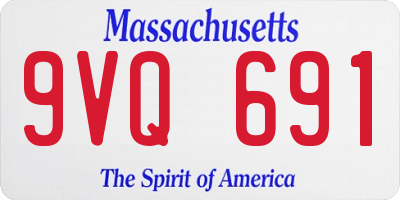 MA license plate 9VQ691