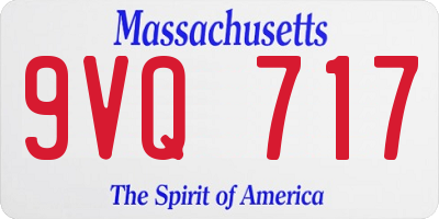 MA license plate 9VQ717