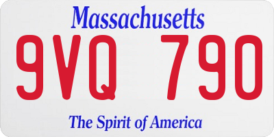 MA license plate 9VQ790