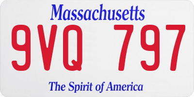 MA license plate 9VQ797