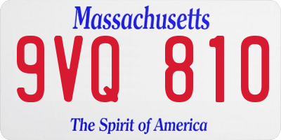 MA license plate 9VQ810