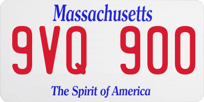 MA license plate 9VQ900