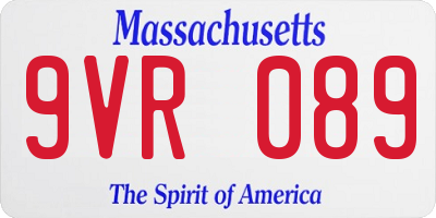 MA license plate 9VR089