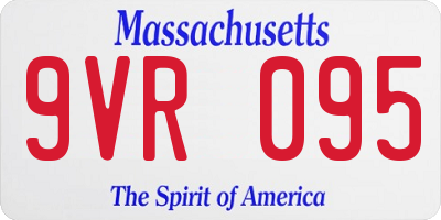 MA license plate 9VR095
